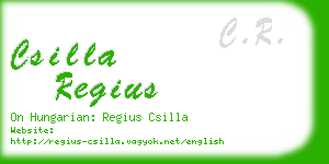 csilla regius business card